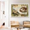 Creation of Adam Michelangelo Posters Classical Canvas Paintings and Prints Nordic Modern Home Wall Decoration Art Frameless