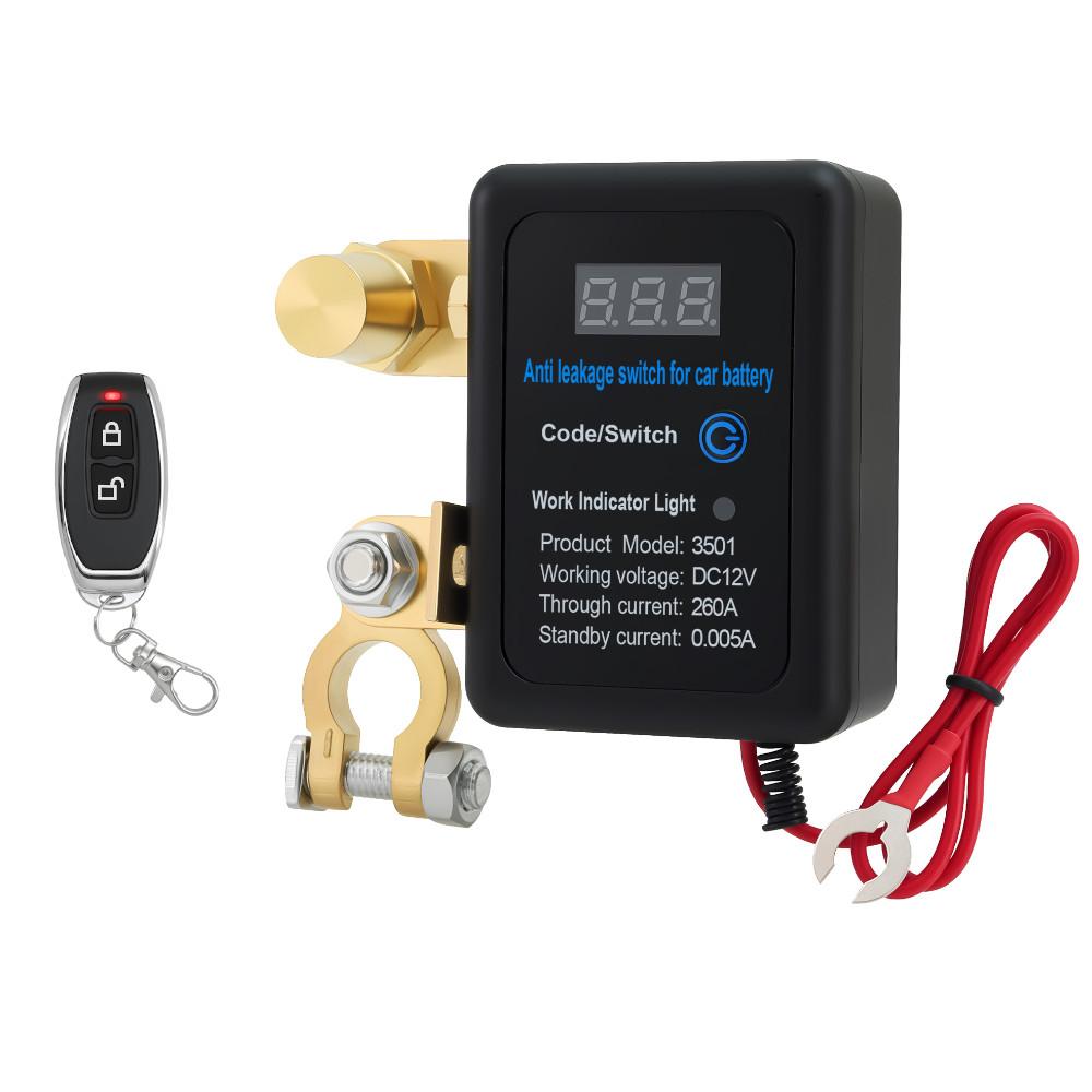 

260A Remote Battery Disconnect Switch DC 12V Automatic Power Shut Off Switch Disconnect Switch for Auto Car Truck