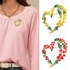 Beautiful Fruit Heart Brooch Party Office Pins Fashion Lapel Pin Alloy Texture Suitable for Women and Unisex Present