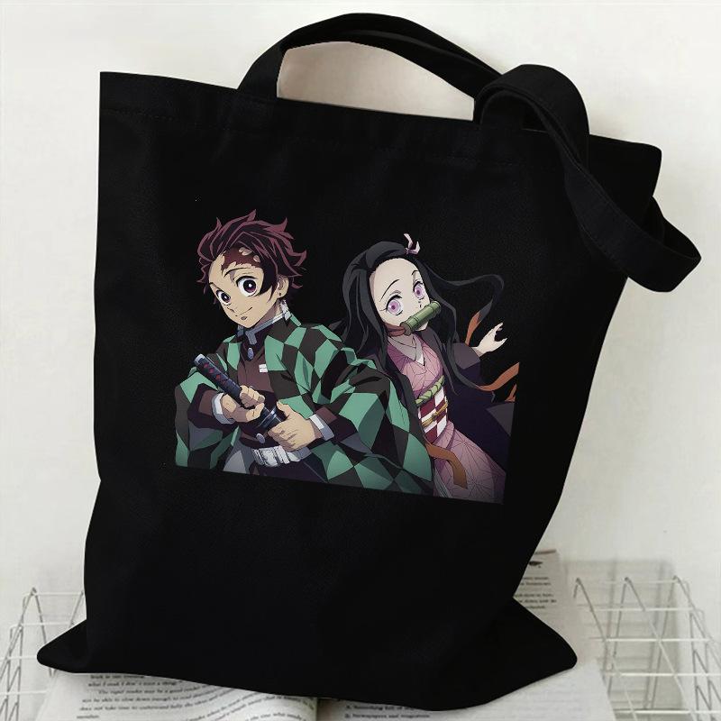 Japan cartoon comics Demon Slayer printed canvas bag Tote Bag Shopping Bag