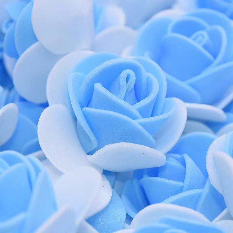 50~500Pcs 3.5cm PE Foam Rose Head Artificial Flower For Wedding Birthday Party Home Decor DIY Bear Rose Valentines Day Gifts