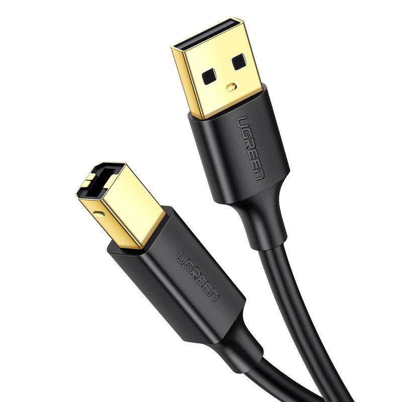 Ugreen 3 Meter USB 2.0 Type B Printer Cable - High-Speed Connection, Model 10351, Black
