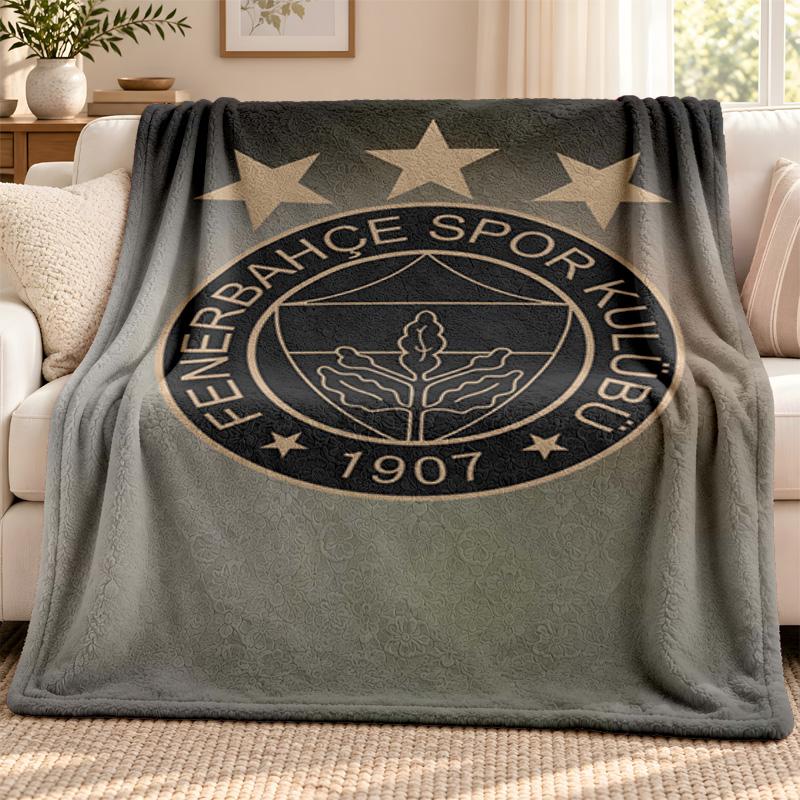 Fenerbahce Blanket Flannel Blanket Soft Cozy Plush Throw for Sofa Bed Lightweight Home Decoration Outdoor Camping
