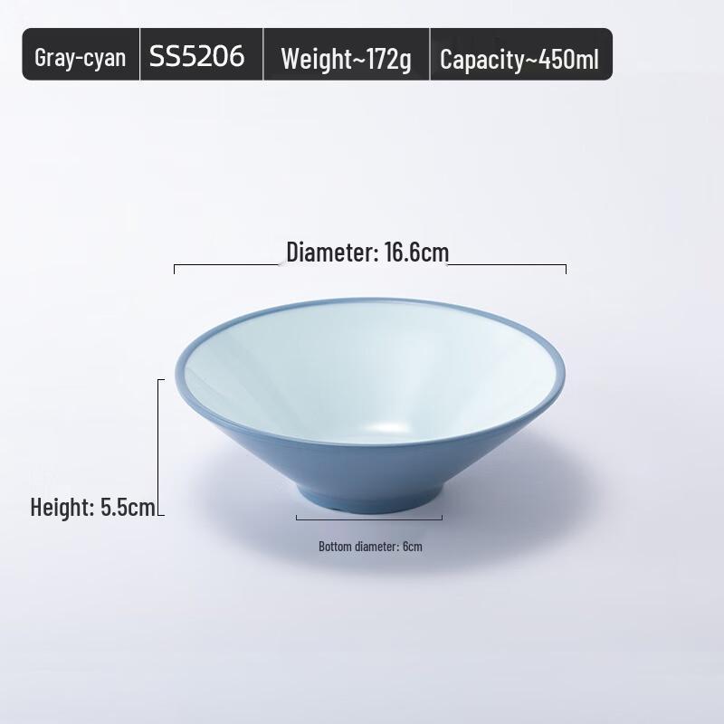 

JINMEILI 6.5-inch Melamine Conical Bowl, Pack of 10