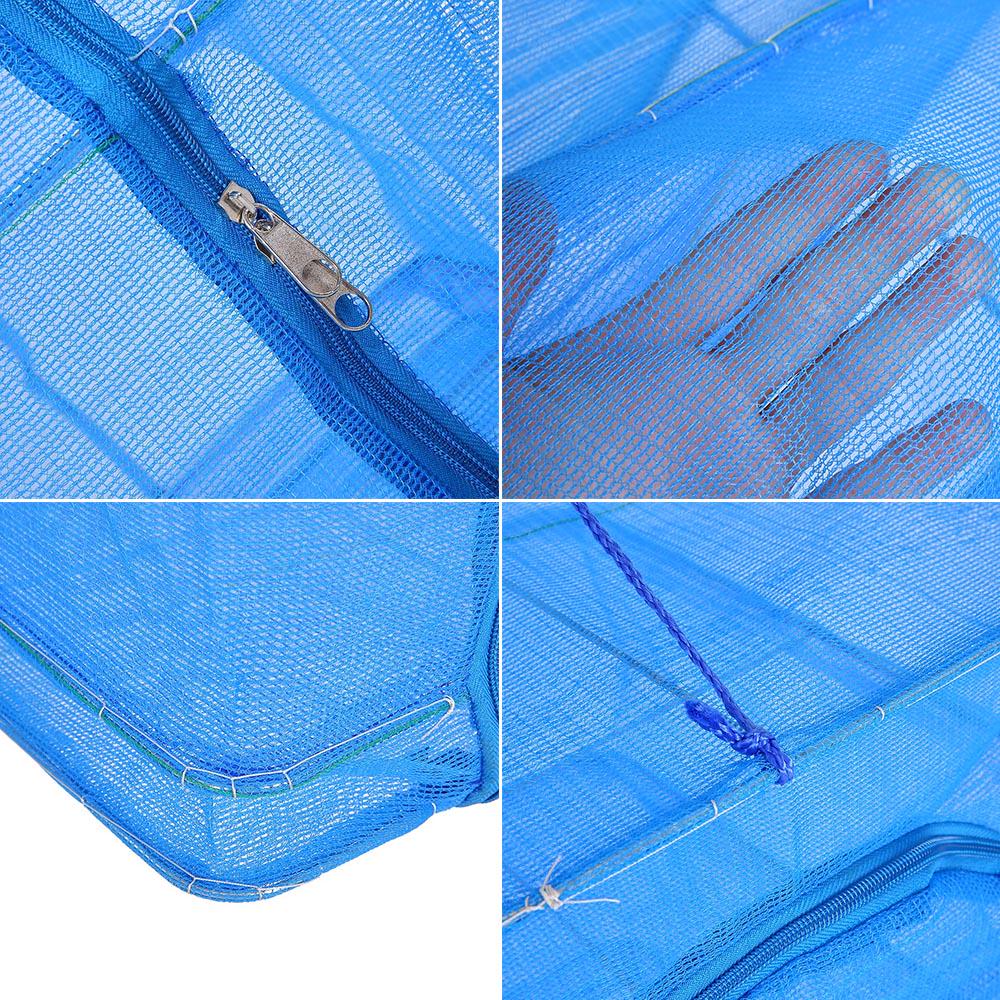 45 * 45 * 65cm Folding 4 Layers Fish Mesh Hanging Drying Net Food Dehydrator Fish Vegetable Dryer Net