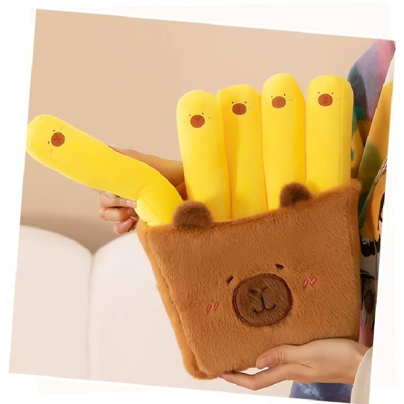 Fries French Capybara Plush Toy Cartoon Stuffed Animal Doll Gift Decoration
