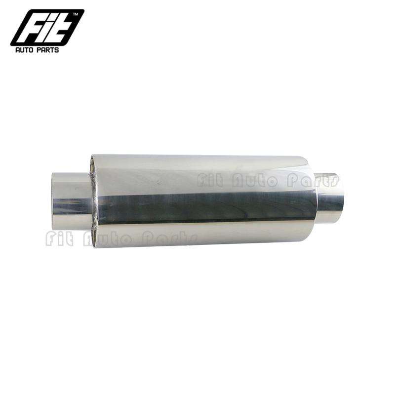 Universal Sport Car Exhaust Resonator 76mm straight Tube Muffler Exhaust Pipe With Great Sound
