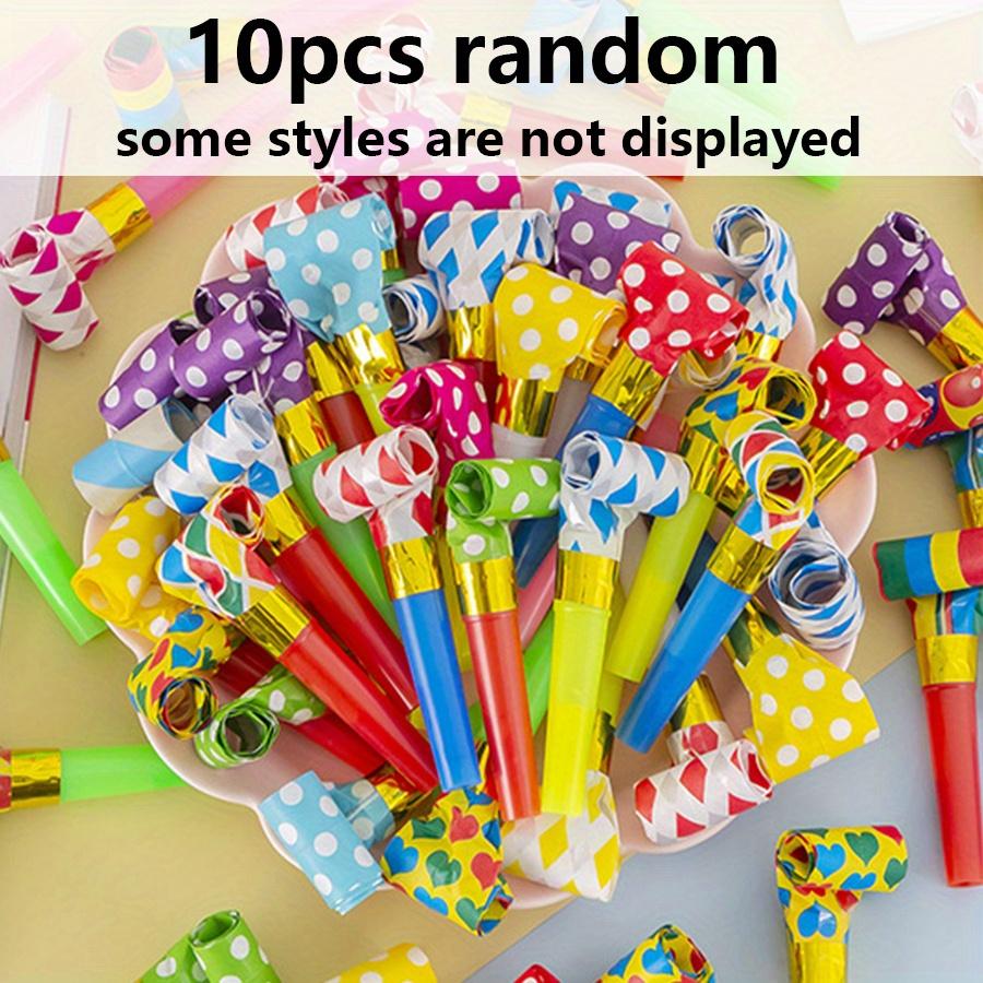 

10/30/50pcs Colorful Plastic Noise Makers - Fun Whistles for Birthday Parties & Celebrations, Cheerleading & Festive Props JXB