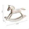 Metal Figurine Rocking Horse Statue for Home Decor Gift Collection Accessory Distressed Table