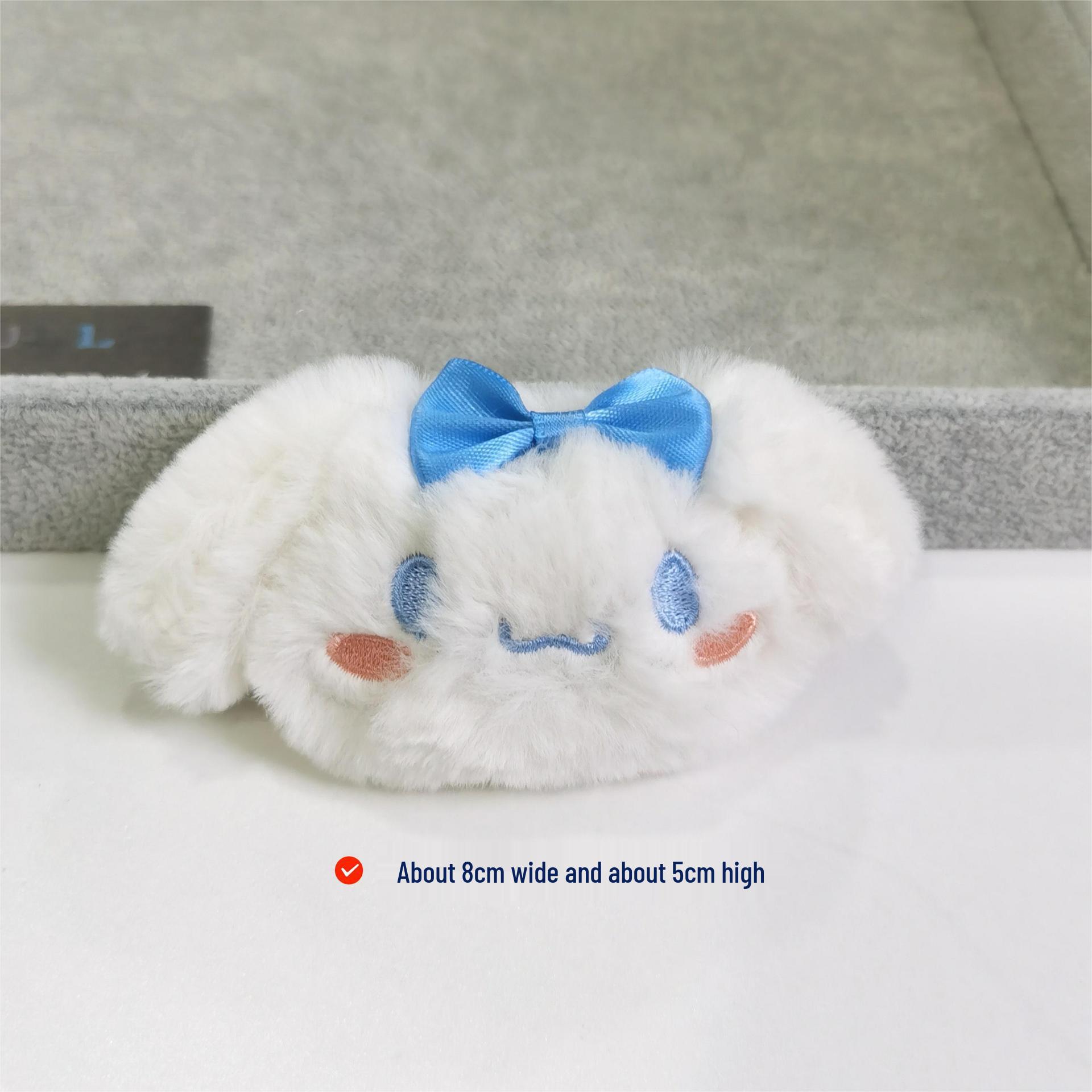 Cute Cartoon Sanrio Hair Accessories: DIY Cinnamonroll Kuromi Pendant Keychain & Plush Brooch