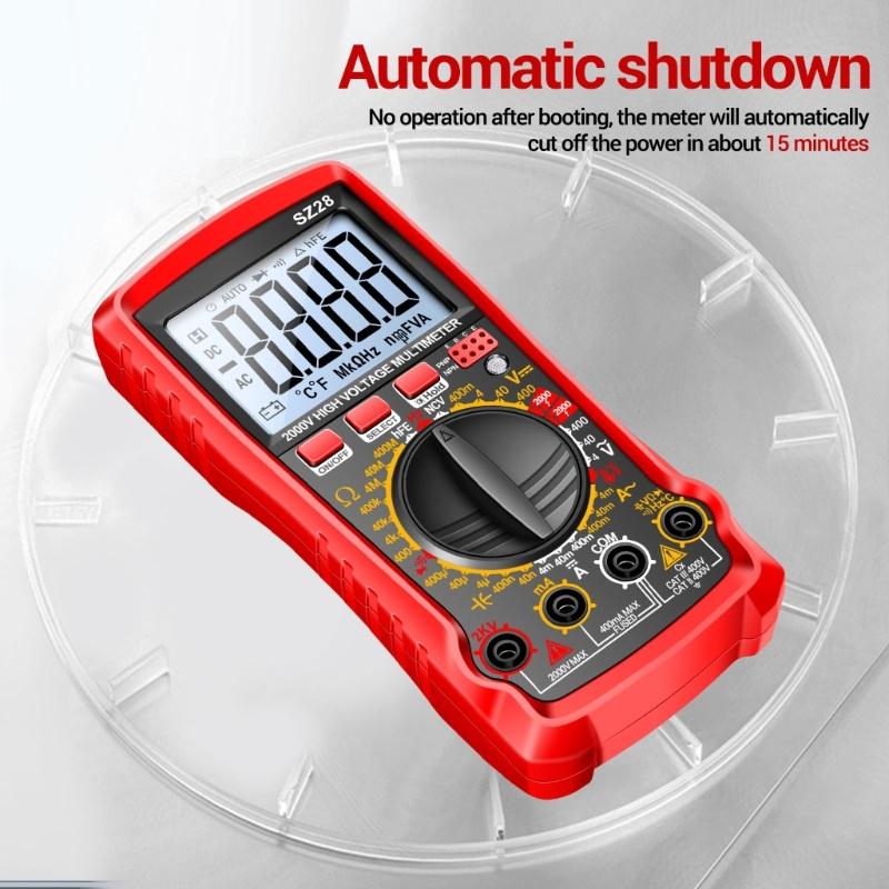 High Accuracy Digital Multimeter 2000V Automotive Tool For Automotive Repair With Backlit Screen And Accurate Readings