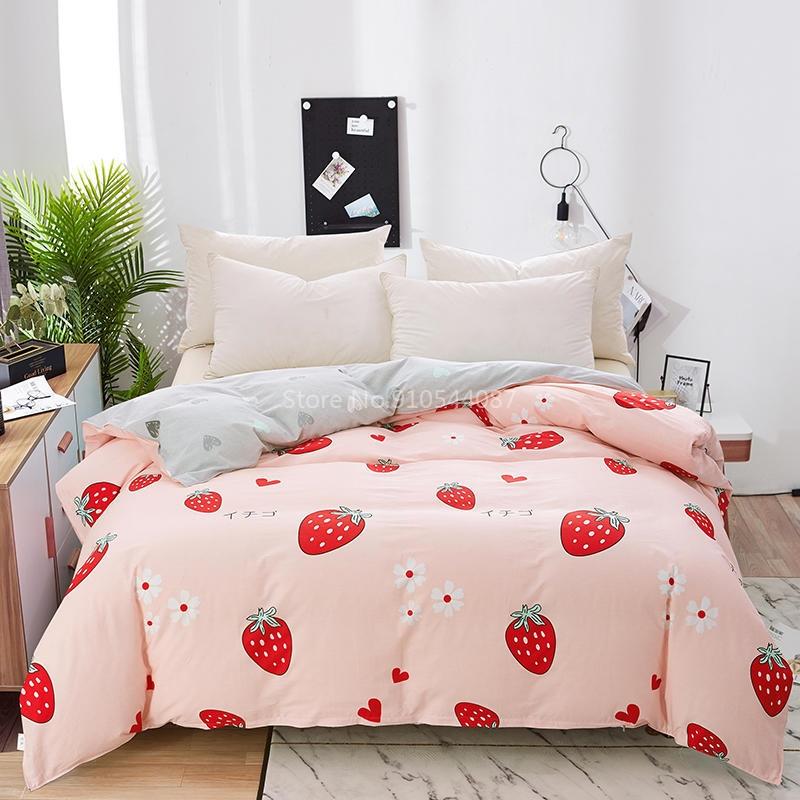 Love Pattern Cotton Duvet Cover Spring Autumn Quilt Cover Single Double Twin Full Queen King Comforter Blanket Case Textile 1pc