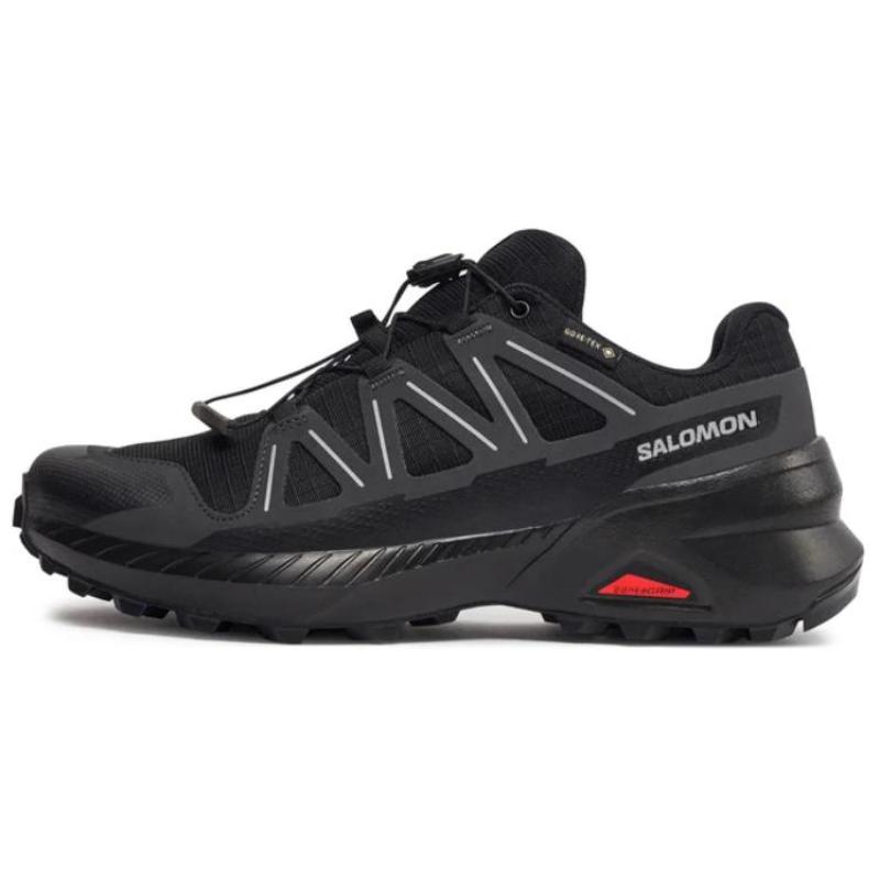 SALOMON Slip Resistant Abrasion Resistant Low Top Running Shoes Women's Black Sneakers L47603500