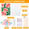 6 Pcs Paint by Numbers Kit DIY Paint by Number Set with Frames and Brushes Colorful Digital Oil Painting Set for Kids Beginners
