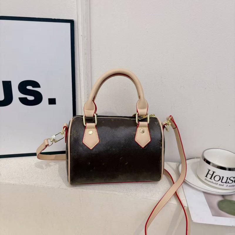 Elegante Mini Bolso Boston para Mujer de Cuero PU Cruzado al Hombro Con Cremallera Ligero Bolso de Mano para Uso Diario En Tendencia
