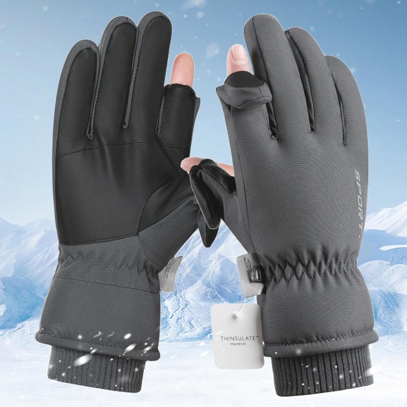 All-Weather Touchscreen Gloves for Men Waterproof Winter Gloves for Running, Cycling, Motorcycle&Daily Commute Warm Fleece Lined