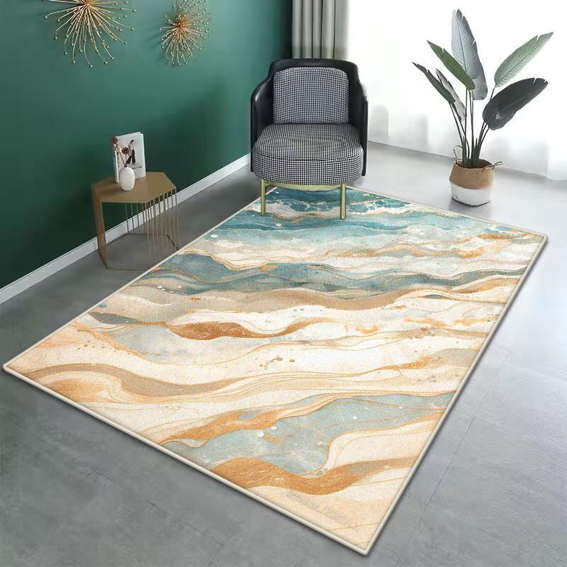 Modern Luxury Large Living Room Soft Foldable Carpet Antiskid Room Decor Aesthetic Bedroom Rugs Easy Cleaning Dressing Table Mat