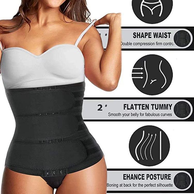 Adjustable Waist Cincher: Three-Row Buckle Tummy Control Belt with Back Support