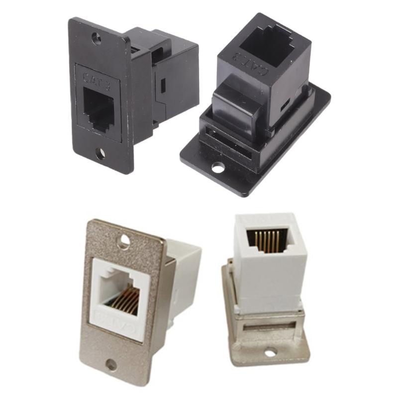 6P6C RJ12 Female To Female Connectors Threadeds Mounting Adapters For Communication Devices And Panel