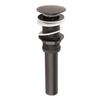 Push Button Drain Stopper Matte Black Vessel Sink Drain Easy Install Drain Assembly  Vanity Sink
