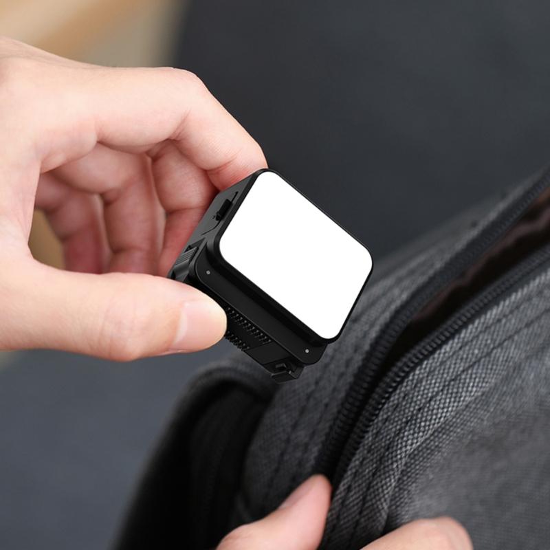 Mini LED Vloggings Light With Magnetic Mount And Waterproof Design For Action Cameras Cold Shoe Adapters 3000K 8700K Adjustable