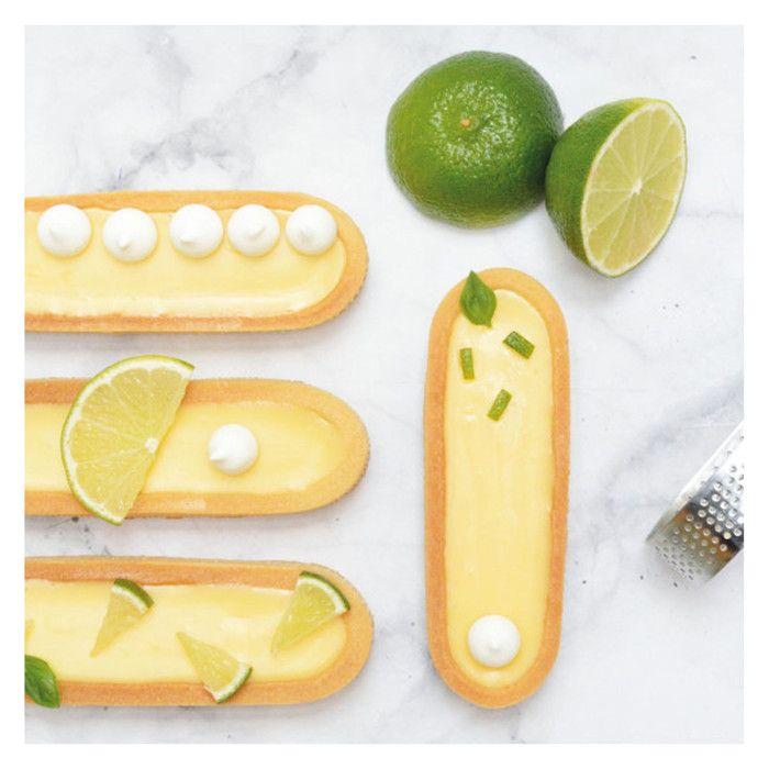 4 Individual Perforated Tart Rings - Oval 15 X 4cm