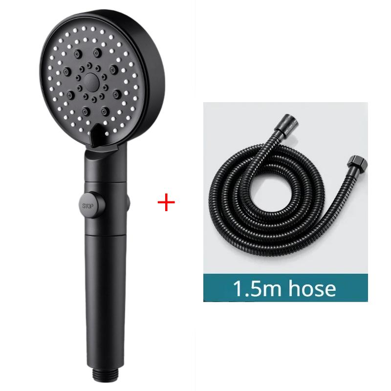 Household Four-stage Filter Cartridge Handheld Shower Set, Showerhead with Pressure Booster, Shower Nozzle