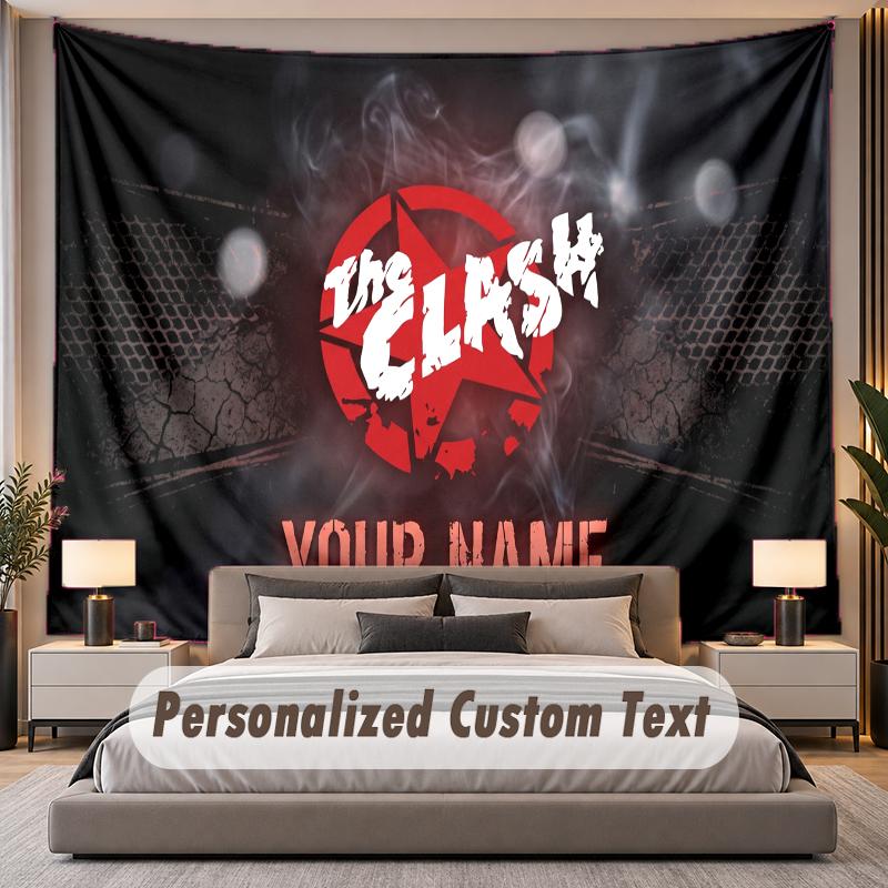 Custom Name Text Tapestry The Cure Personalized Polyester Wall Tapestry For Bedroom And Room