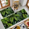 Regenwaldpflanzen-Print Teppich, rutschfeste Fußmatte für Innen und Außen, Küche, Waschküche, Eingangsbereich & Heimdekoration