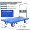 Foldable Silent Handcart: Portable Four-Wheel Flatbed for Household Use