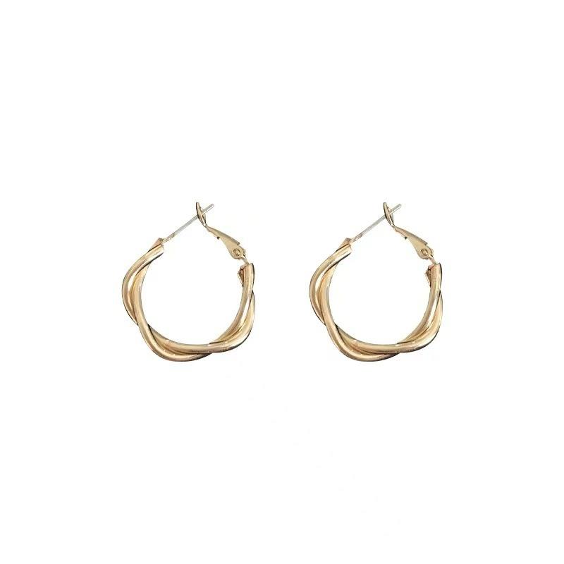 Silver Needle Cold Wind Twisted Twist Earrings Temperament Earrings, New Simple and Versatile Geometric Earrings