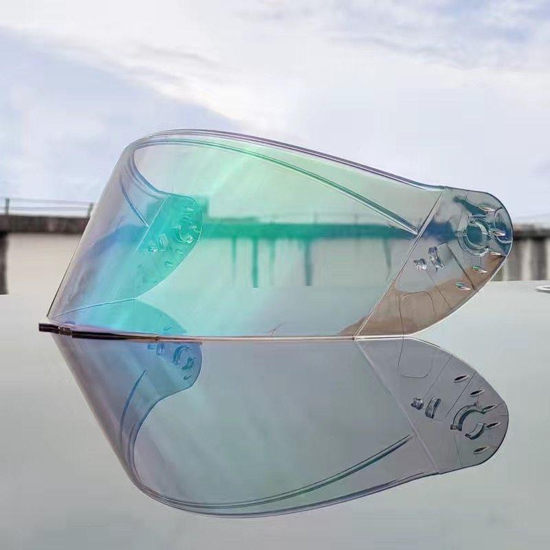 ORZ+966+helmet Lens+transparent+brown+silver Plated+colored+iridescent Mirror