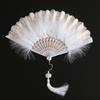 Feather Fan Wedding Hand Fans Folding Handheld Fan Manual Dancing Fans Home Decoration Photo Props Elegent Dancing Props