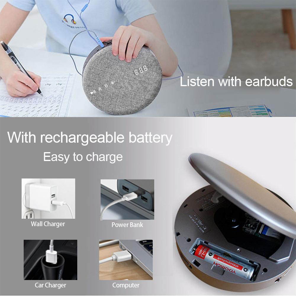 Portable Bluetooth Music Player Small Multi-Functional DVD/CD Player Rechargeable Audio Player