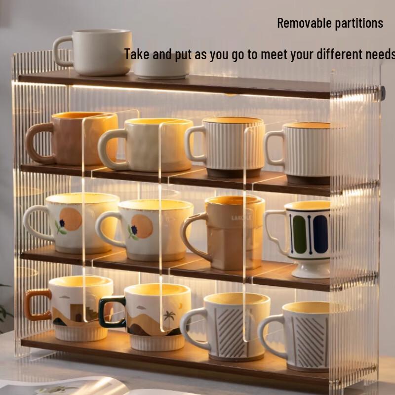 Acrylic Desktop Cup Holder & Storage Rack