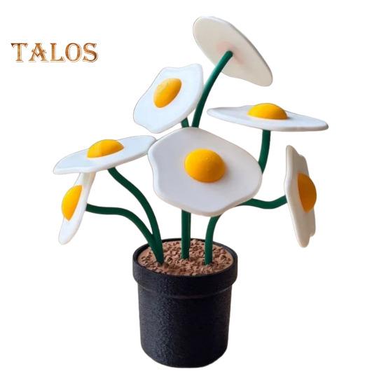 

Горшечные омлеты, дерево, 3D-печатный омлет, цветочный горшок, украшение для стола, искусственное растение в горшке для дома, гостиной, садового декора белый