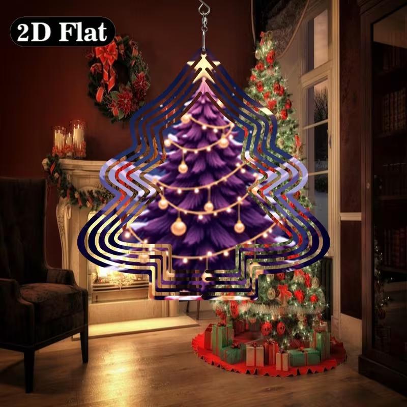Tree Iron Wind Chime Custom Business Gift Festive Promotional Item for Retail Store Decoration фиолетовый