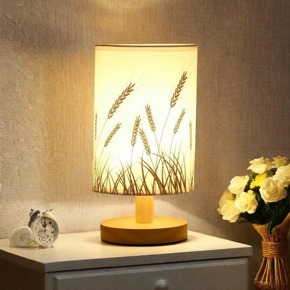 Linen Bedside Lamp Dimmable Desk Lamp Home Decor Nightstand Lamp  Desk Use