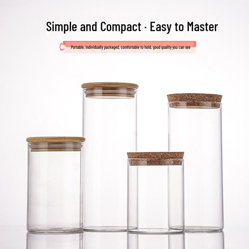 High Borosilicate Glass Spice and Seasoning Storage Jars - Sealed Kitchen Containers