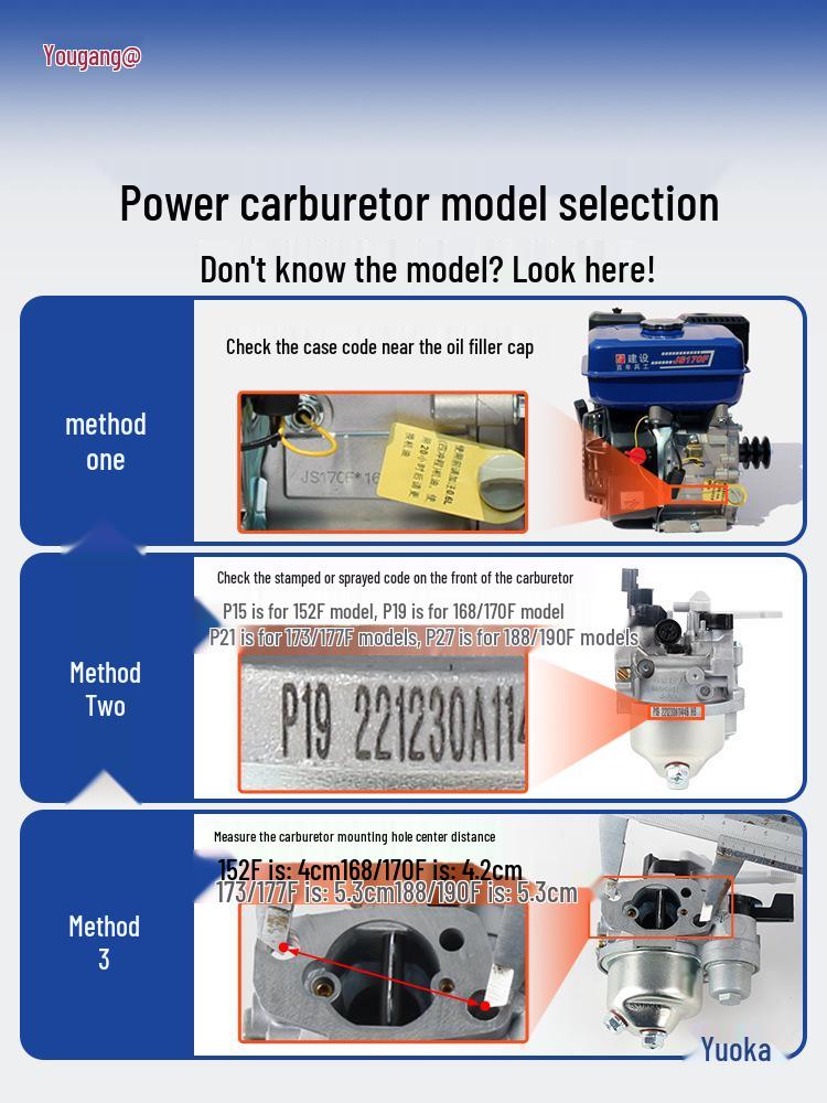 Four-Stroke Gasoline Engine Carburetor for Generator, Water Pump, and Microtiller