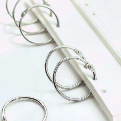 5Pcs Metal Binder Ring DIY Albums Loose-leaf Book Hoops Clip Opening O-Rings Keychain Keyring Office Binding Supplies