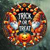 Vintage Round Halloween Sign Colorful Rustic Decor 20cm