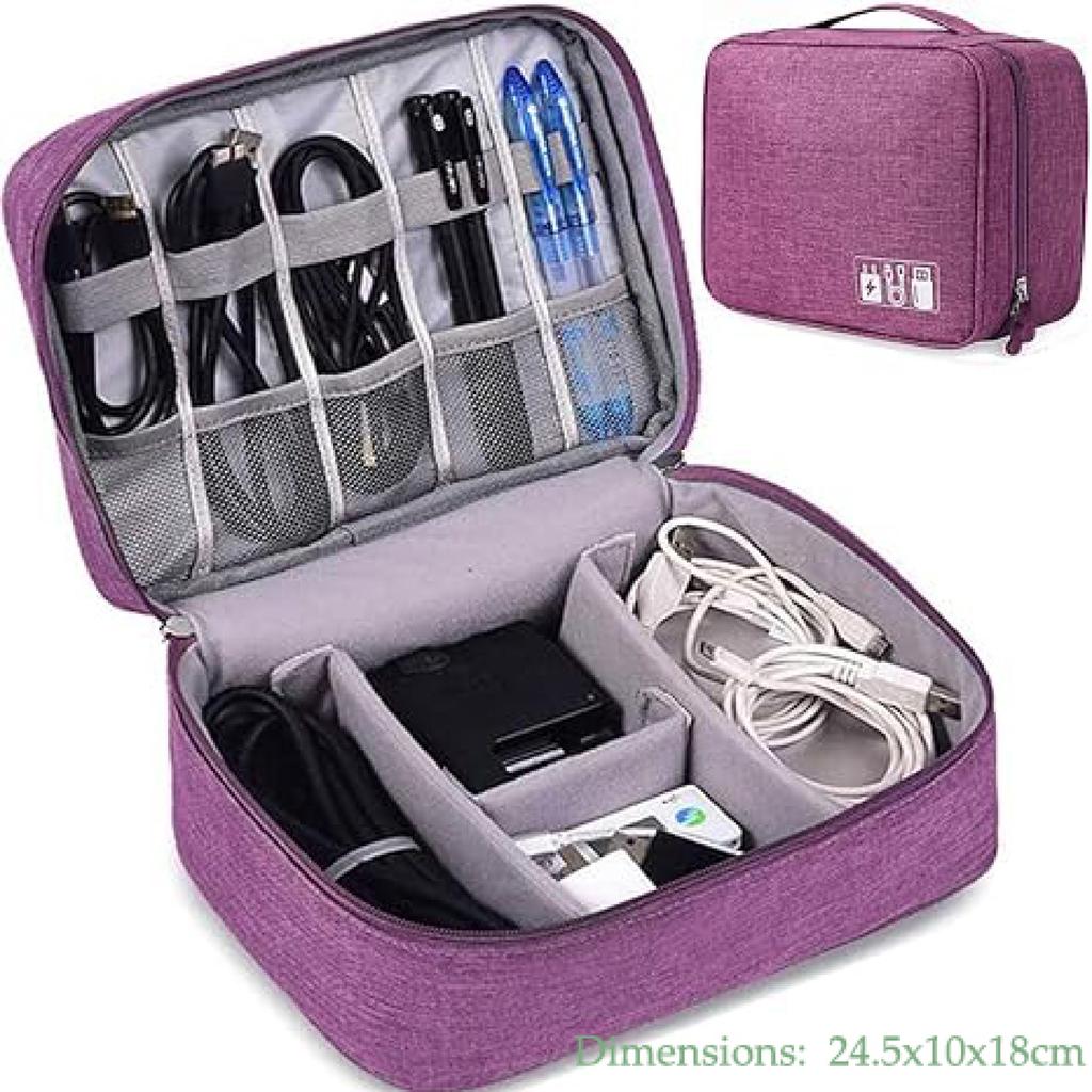 Cable Storage Bag Waterproof Digital Electronic Accessories Organizer Portable Travel Cable Organizer Case for Cable Charger