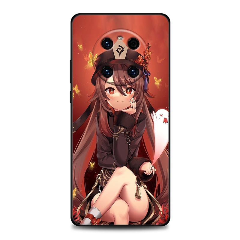 Genshin Impact Hu Tao Anime Phone Case For Huawei Mate 10 20 40 40Rs Y6 Y7 Y7a Y8s Y8p Y9a Enjoy 20e 2019 5G Lite Pro Plus Cover
