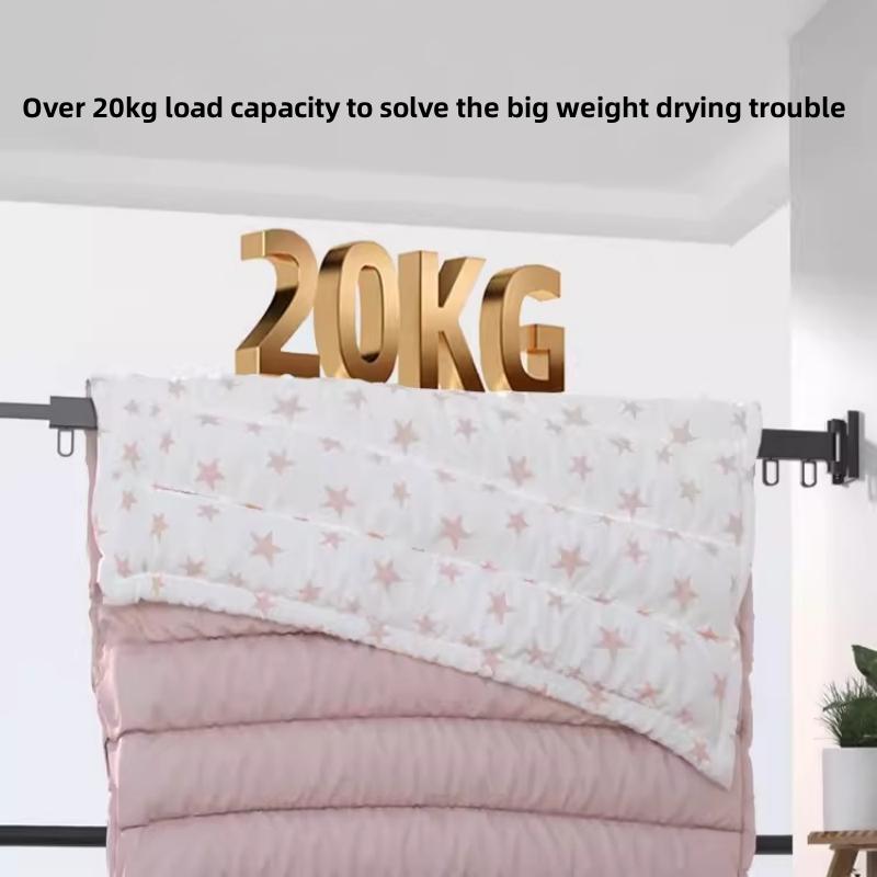 Wall Mounted Retractable Foldable Space Aluminum Drying Rack Clothing Rack Space-saving Helper Comforter Sheet Drying Racks for Home