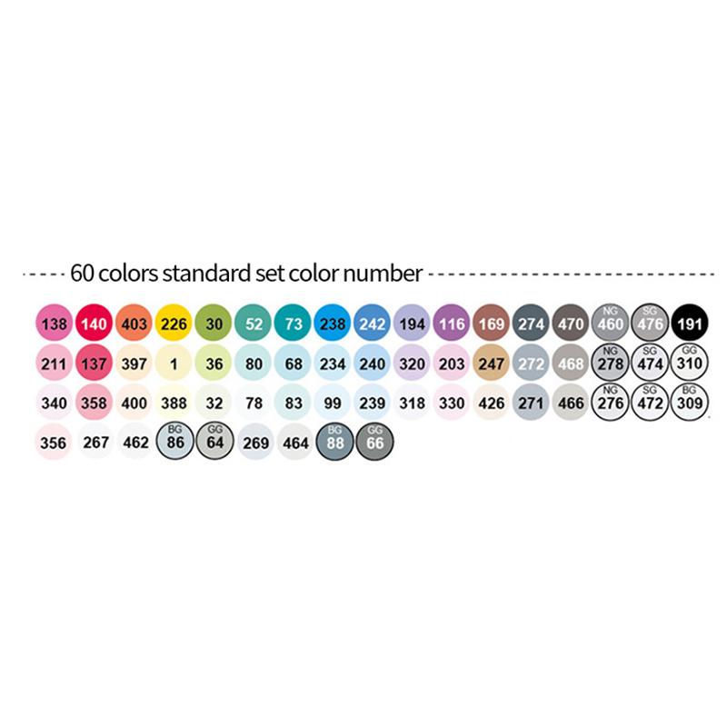Finecolour EF103 Alcohol Based Art Markers With Bag 12/24/36/48/60/72/240 Colors Oily Soft Double-Headed Marker Pen Professional