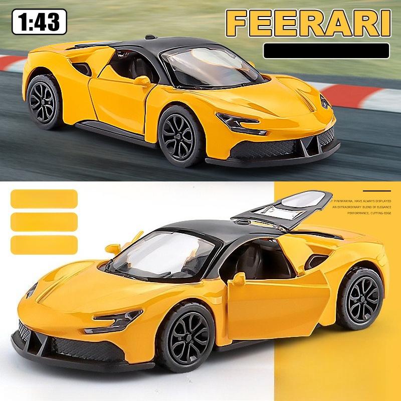 1:43  Alloy car model simulation and rebound small sports car Children's toy car gift collection display