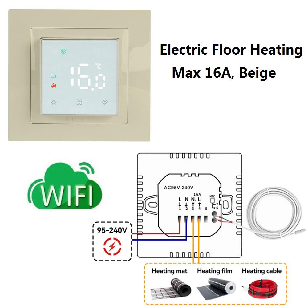 MINCO HEAT Smart WIFI MK08 Thermostat Remote Temperature Controller 3A 16A for Water/Electric Floor/Gas Boiler 1PC7