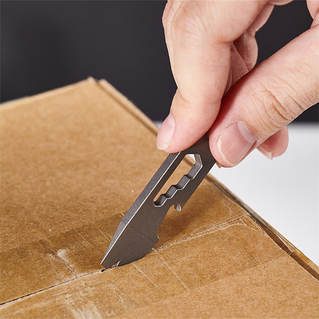 Multi Functional Small Tool Pry Bar Bottle Opener EDC Personalized Titanium Alloy Accessory Hanging