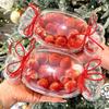 10Pcs Transparent Candy-Shaped Cake Box Airtight Plastic Clear Dessert Box with Lid Gift Box Cake Container Weddings